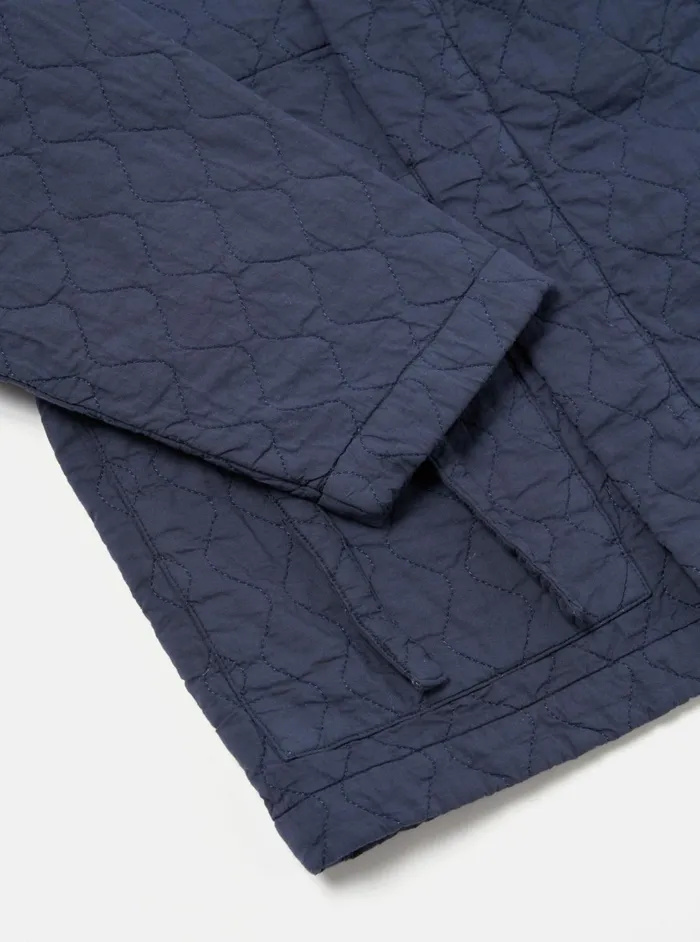 Kyoto Work Jacket In Dark Navy Quilt Cotton Men Universal Works Coats and Outerwear