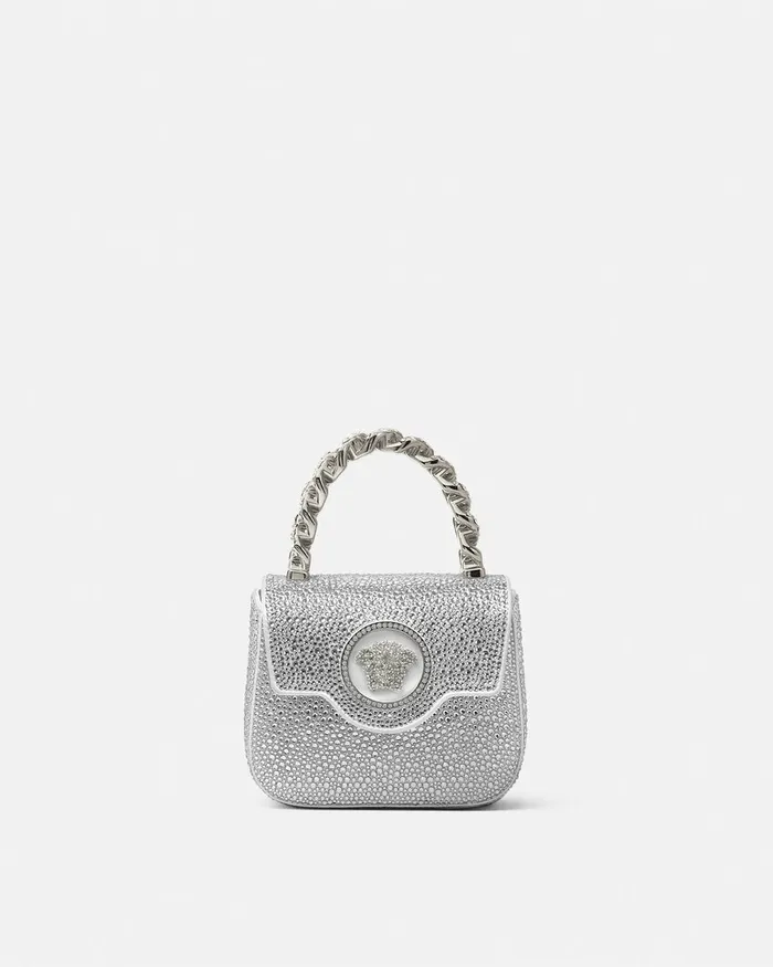 La Medusa Women Versace Crystal La Medusa Mini Bag White