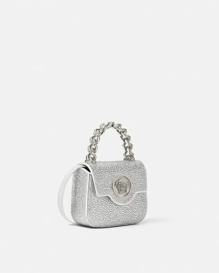 La Medusa Women Versace Crystal La Medusa Mini Bag White