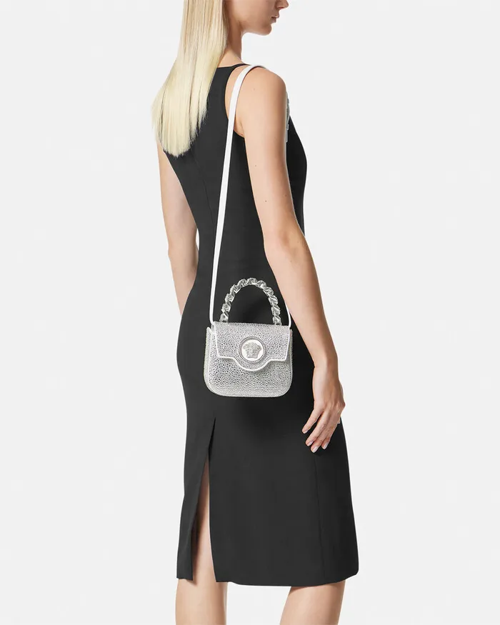 La Medusa Women Versace Crystal La Medusa Mini Bag White
