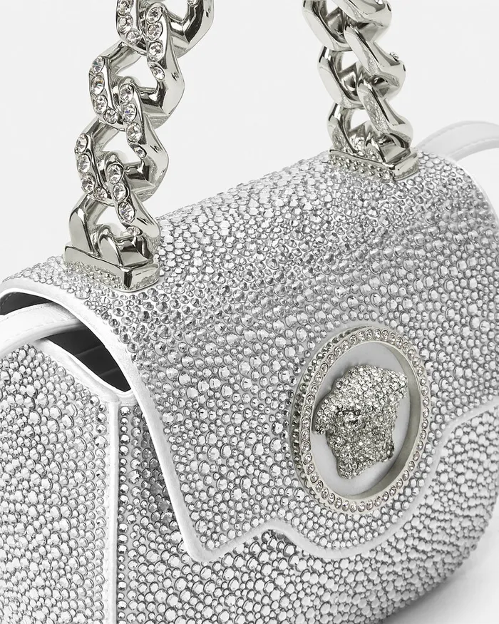 La Medusa Women Versace Crystal La Medusa Mini Bag White