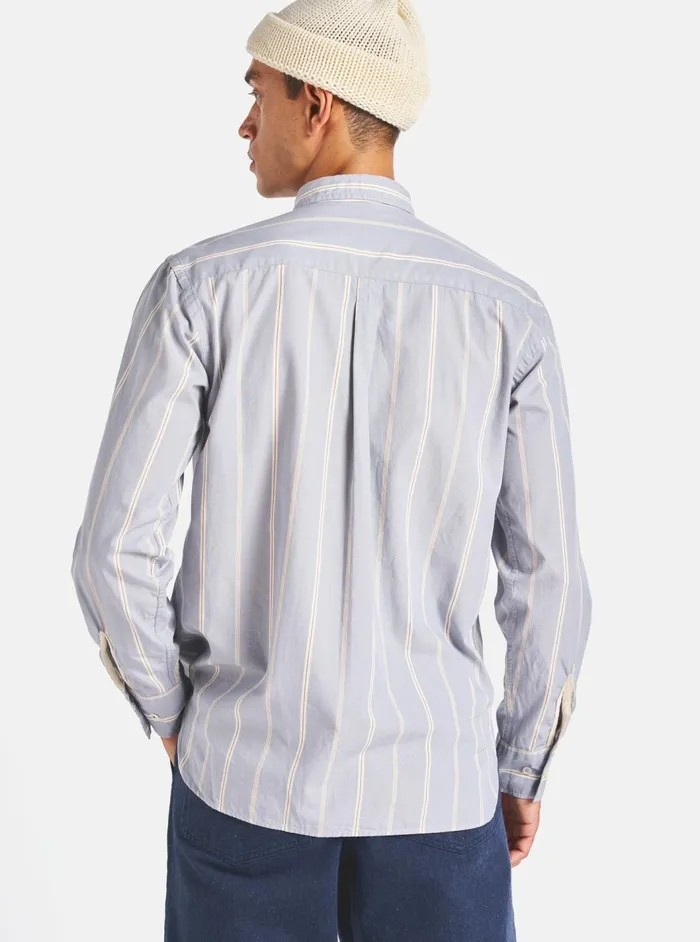 Lazy Day Shirt In Blue Sydney Stripe Men Universal Works Shirts
