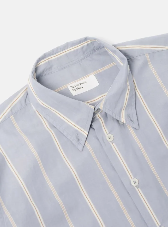 Lazy Day Shirt In Blue Sydney Stripe Men Universal Works Shirts