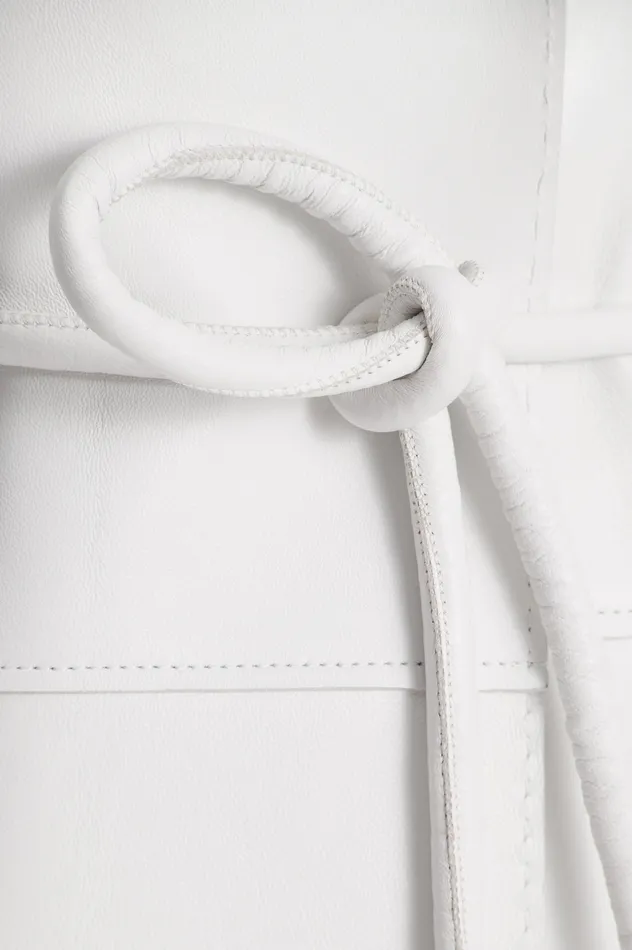 LEATHER BONDED JACKET WHITE Women Leather Scanlan Theodore LEATHER BONDED JACKET WHITE Women Leather Scanlan Theodore