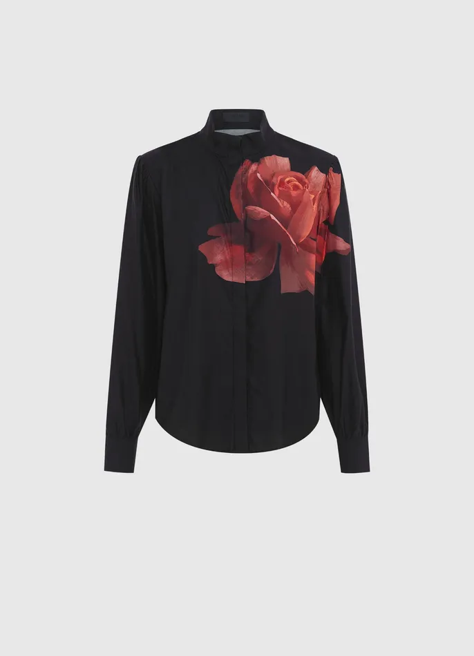 LEO LIN Alma Blouse 8211 Rose Print Women Tops and Shirts