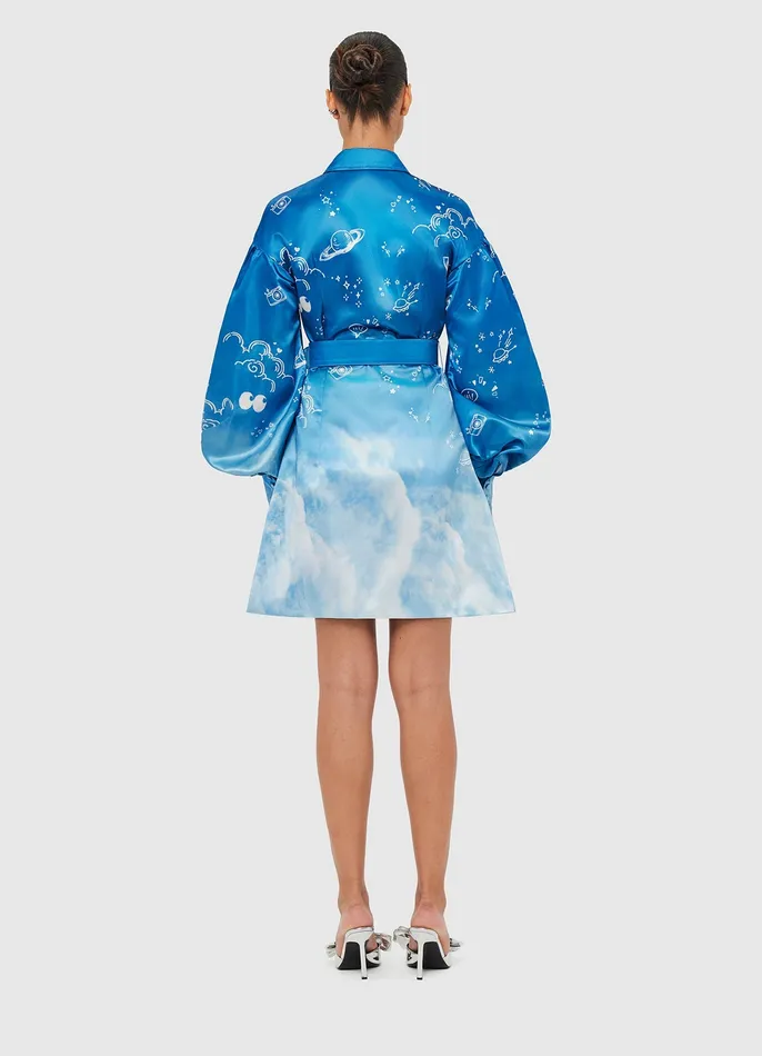 LEO LIN Dresses and Jumpsuits Women Juliana Shirt Mini Dress 8211 Aerial Print