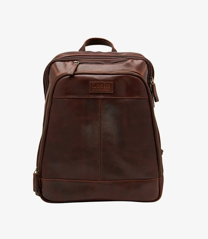 Loake Waterloo Rucksack Brown Men Overnight and Wash Bags