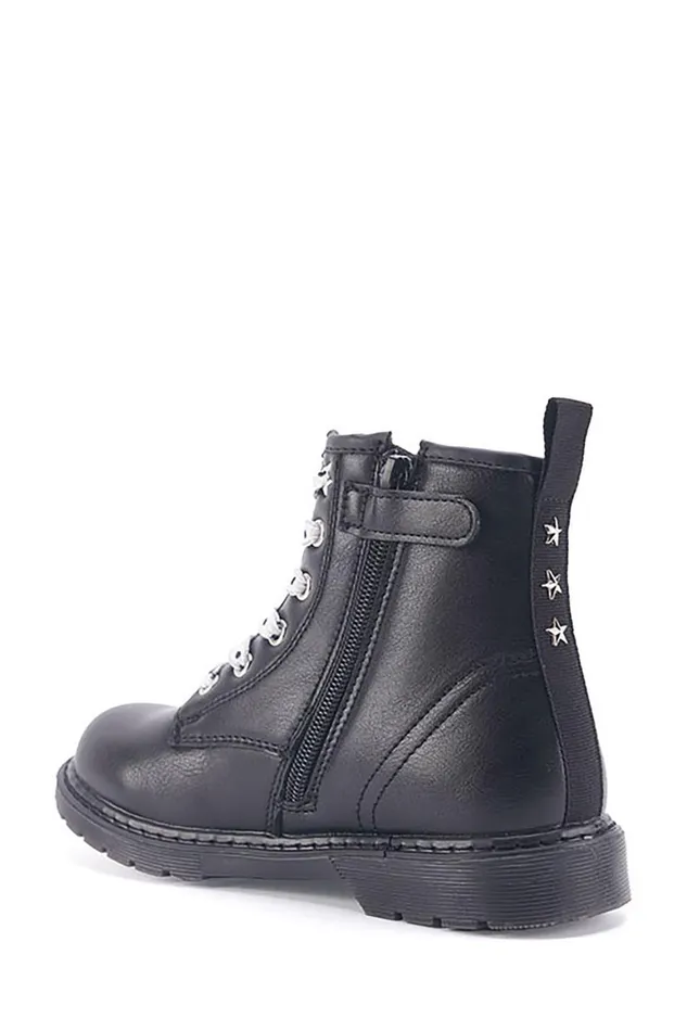 Lumberjack Shoes Girls ANKLE BOOT LACE BLACK Girl Comfort Shoes Black