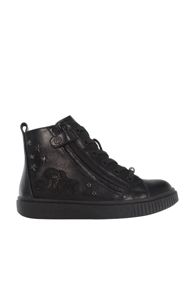 Lumberjack Shoes Girls HIGH CUT LACE SNEAKER WIT BLACK Girl 776 Black