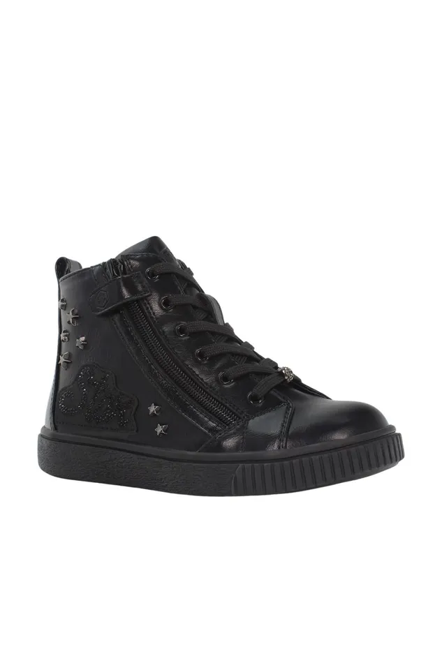 Lumberjack Shoes Girls HIGH CUT LACE SNEAKER WIT BLACK Girl 776 Black