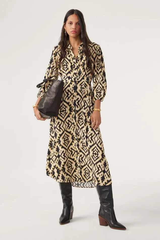 LunaFlowing Shirt Dress Clothing Baandsh Dresses
