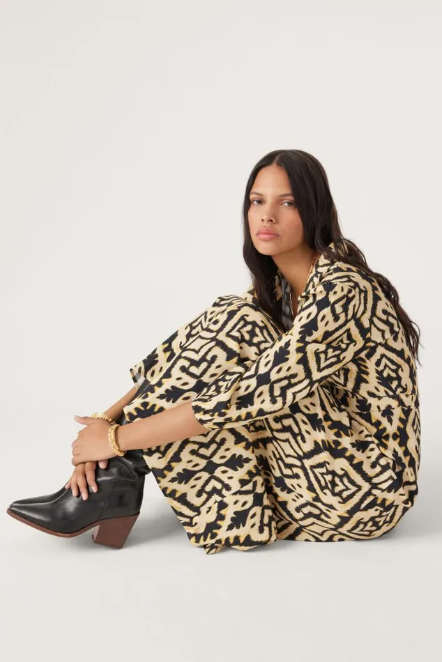 LunaFlowing Shirt Dress Clothing Baandsh Dresses
