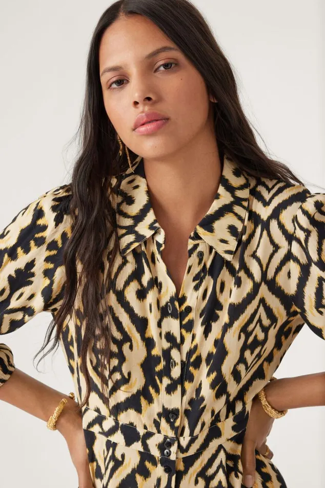 LunaFlowing Shirt Dress Clothing Baandsh Dresses