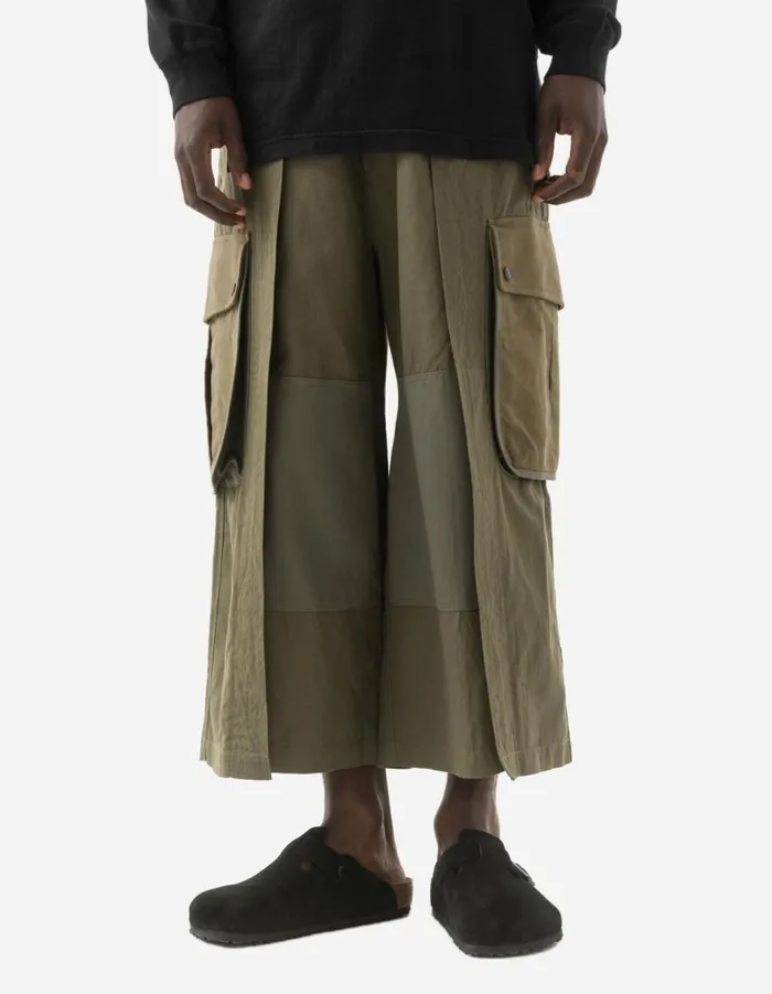 Maharishi Hakama Pants 6052 M42 Hakama Cropped Track Pants Olive 8211 Men