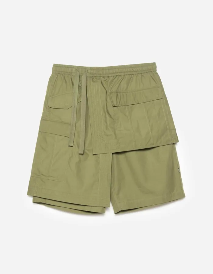 Maharishi Hakama Pants 6056 Asym Hakama Shorts Olive OG107F 8211 Men