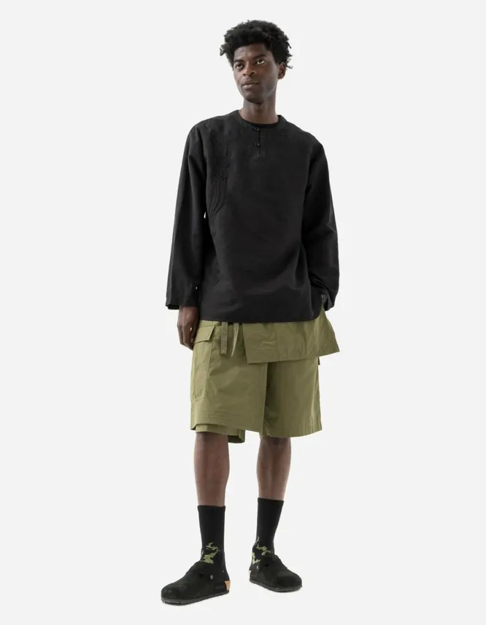 Maharishi Hakama Pants 6056 Asym Hakama Shorts Olive OG107F 8211 Men