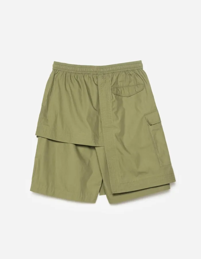 Maharishi Hakama Pants 6056 Asym Hakama Shorts Olive OG107F 8211 Men