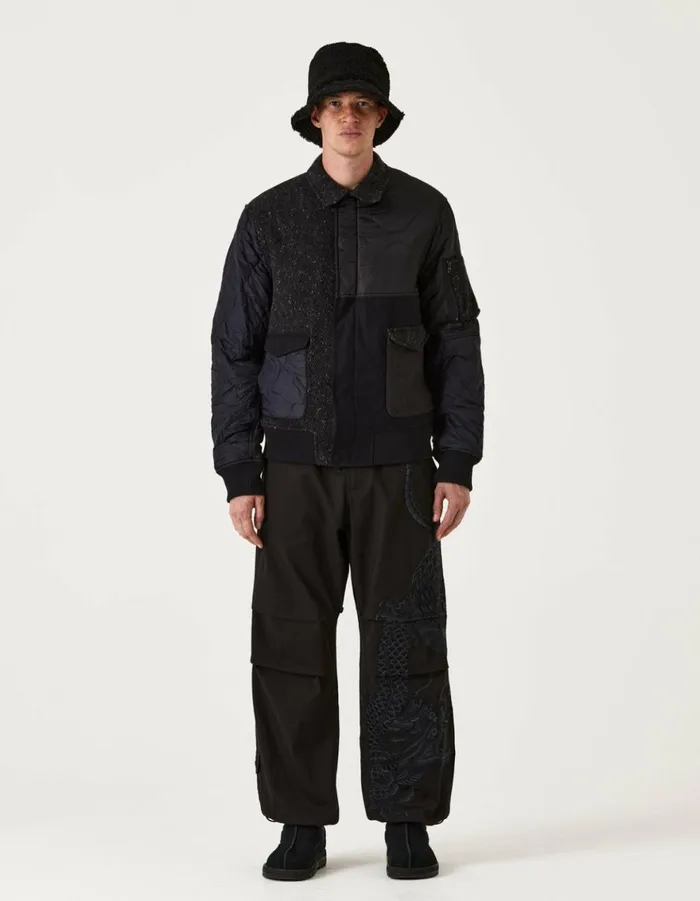 Maharishi Jackets 4083 Upcycled A2 Flight Jacket Black 8211 Men