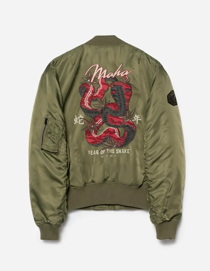Maharishi Jackets 6089 Year Of The Snake MA1 Flight Jacket Olive OG107F 8211 Men