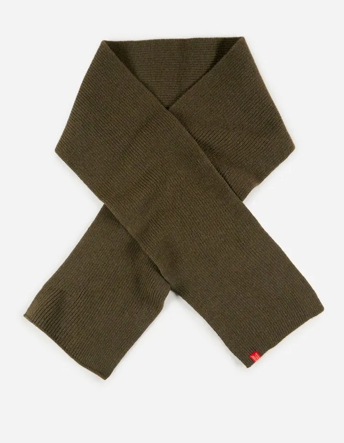 Maharishi Knits 9278 Knitted MILTYPE Scarf Geelong Wool Mil Olive 8211 Men