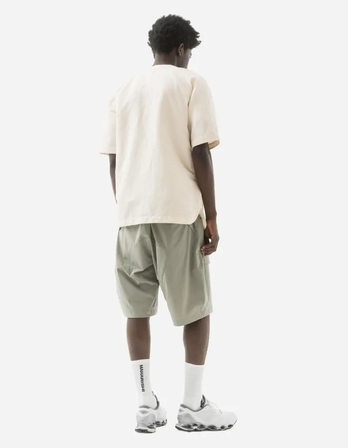 Maharishi Short Sleeve Shirts 6079 Asym Monk Hemp Shirt Ecru 8211 Men