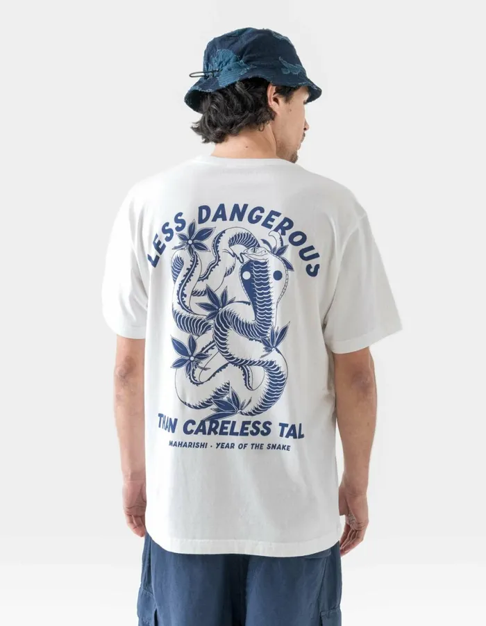 Maharishi Short Sleeve TShirts 1453 Less Dangerous TShirt White 8211 Men