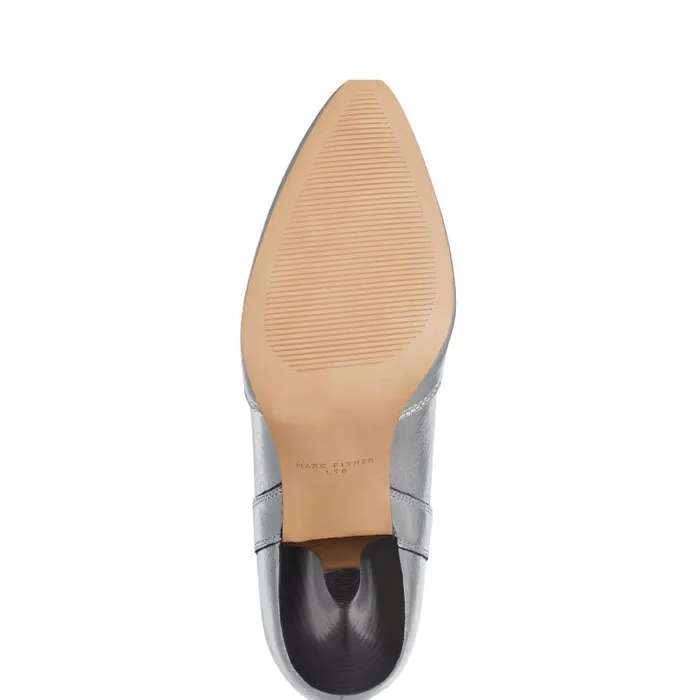 Marc Fisher Booties Women Carissa Heeled Western Bootie Silver