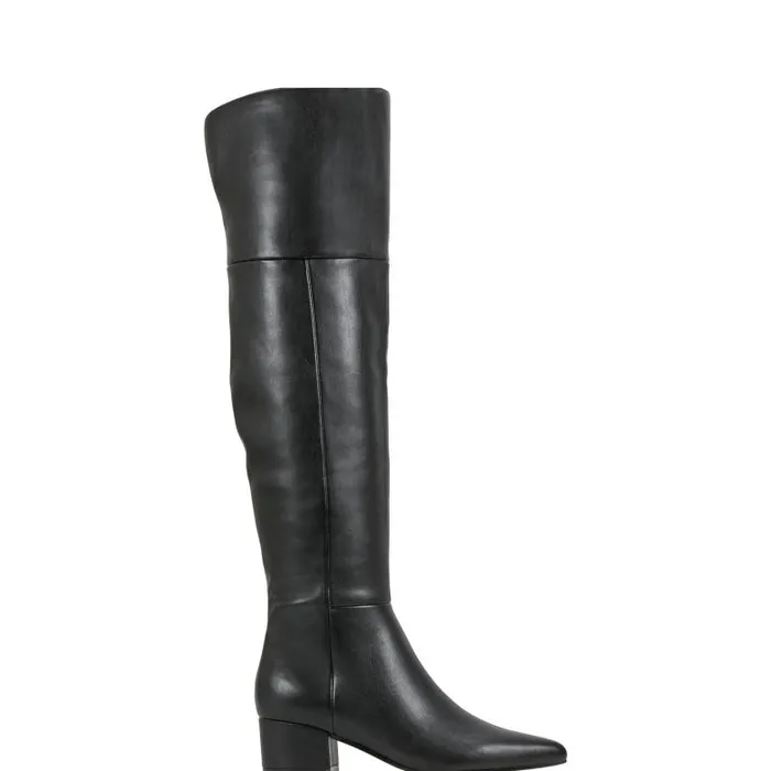 Marc Fisher Boots and Booties Women Lottie Over The Knee Boot Smooth Black