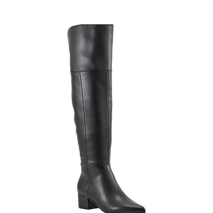 Marc Fisher Boots and Booties Women Lottie Over The Knee Boot Smooth Black