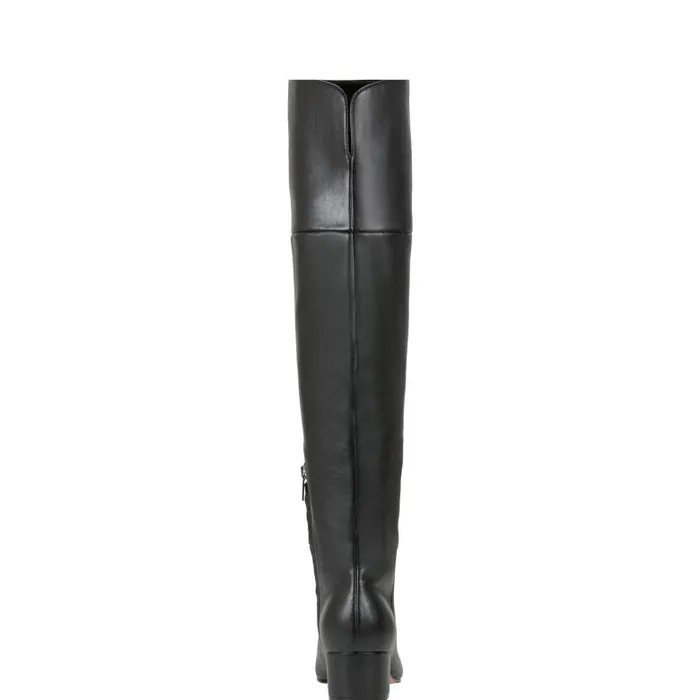 Marc Fisher Boots and Booties Women Lottie Over The Knee Boot Smooth Black