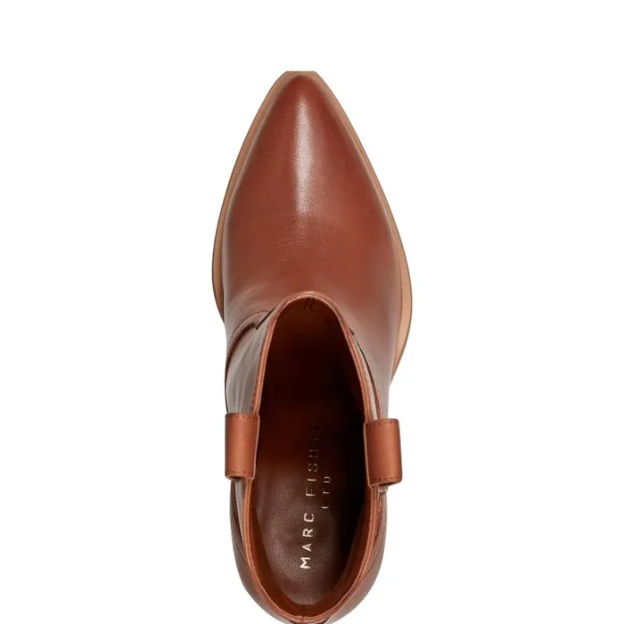 Marc Fisher Boots and Booties Women Marlie Western Bootie Natural Leather