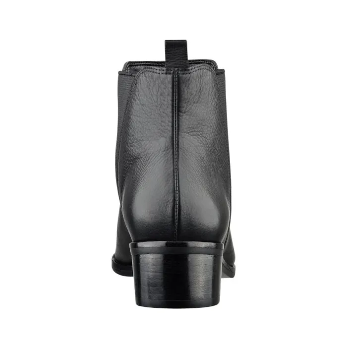 Marc Fisher Casual Boots Women Yale Pointy Toe Chelsea Bootie Black Leather