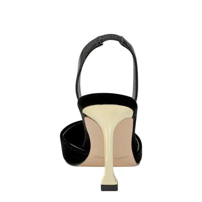 Marc Fisher Heels and Pumps Women Hadya Slingback Pump Black Velvet