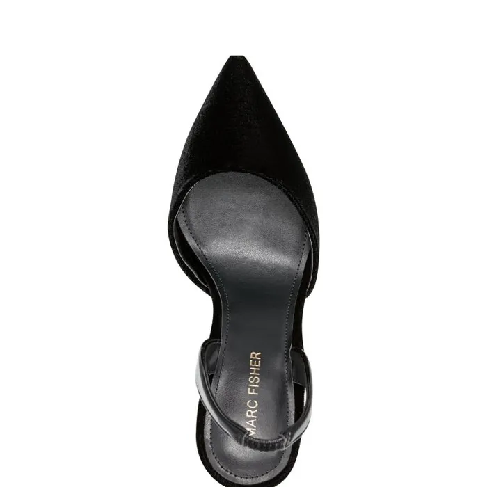 Marc Fisher Heels and Pumps Women Hadya Slingback Pump Black Velvet