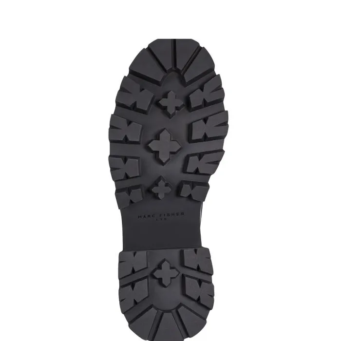 Marc Fisher Loafers and Flats Women Latika Lug Sole Loafer Black And White