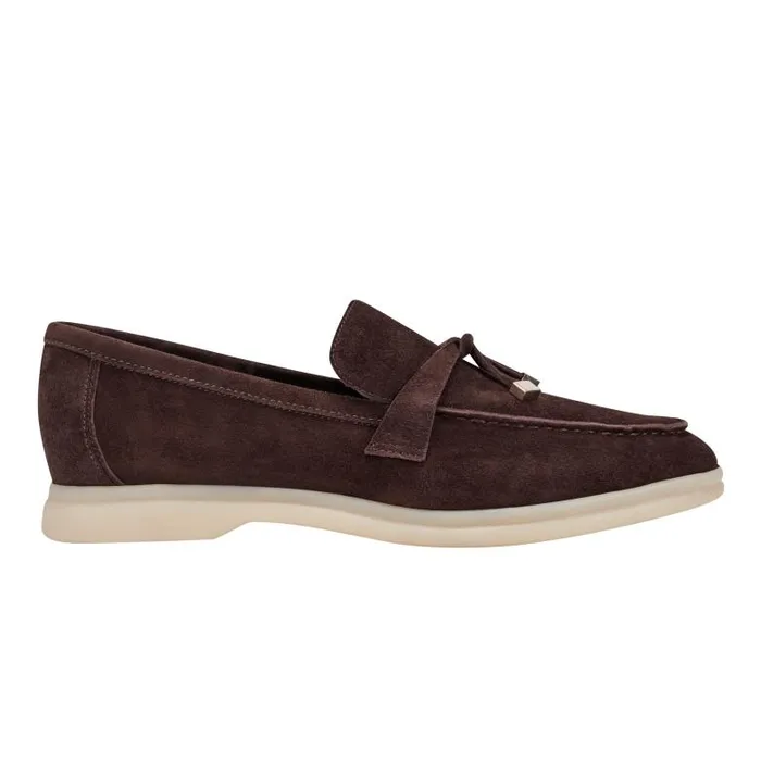 Marc Fisher Loafers and Flats Women Yanelli Casual Loafer Dark Brown Suede