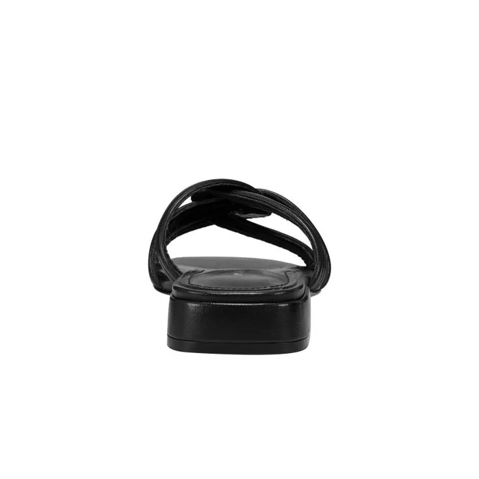 Marc Fisher Mules and Slides Women Casara Slide Sandal Black Leather