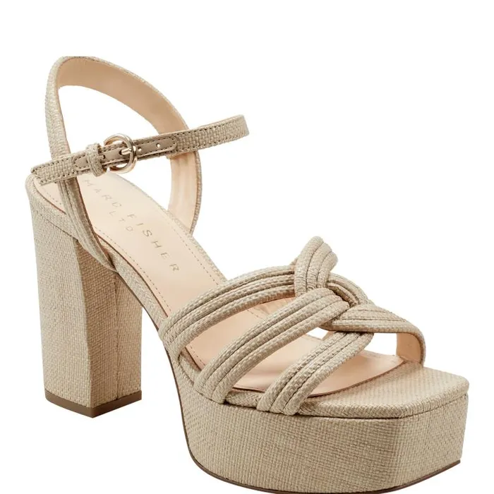 Marc Fisher Sandals Women Cairo Platform Sandal Medium Natural
