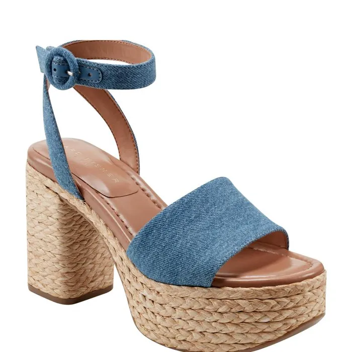 Marc Fisher Sandals Women Palyca Platform Espadrille Sandal Denim