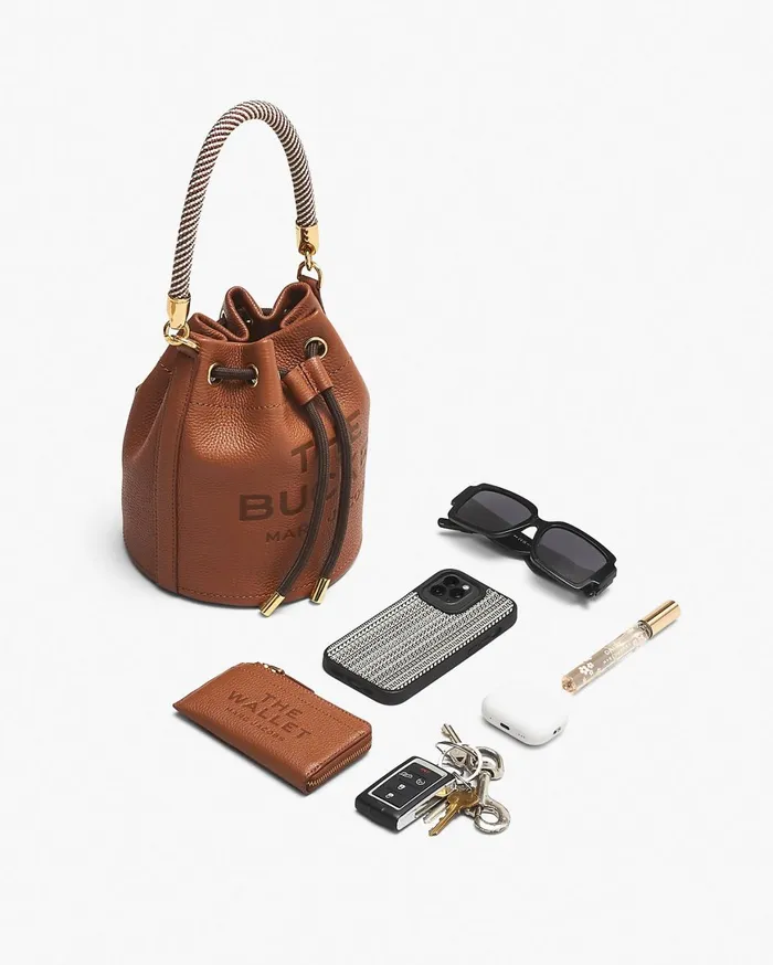 Marc Jacobs Crossbody Bags The Leather Bucket Bag Argan Oil 8211 Women