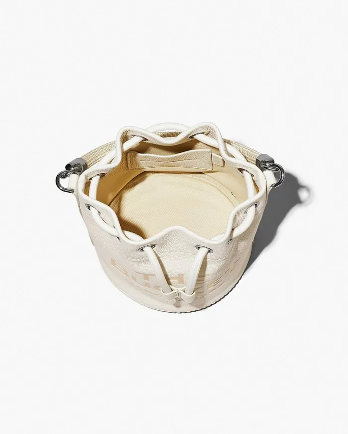 Marc Jacobs Crossbody Bags The Leather Bucket Bag Cottonsilver 8211 Women