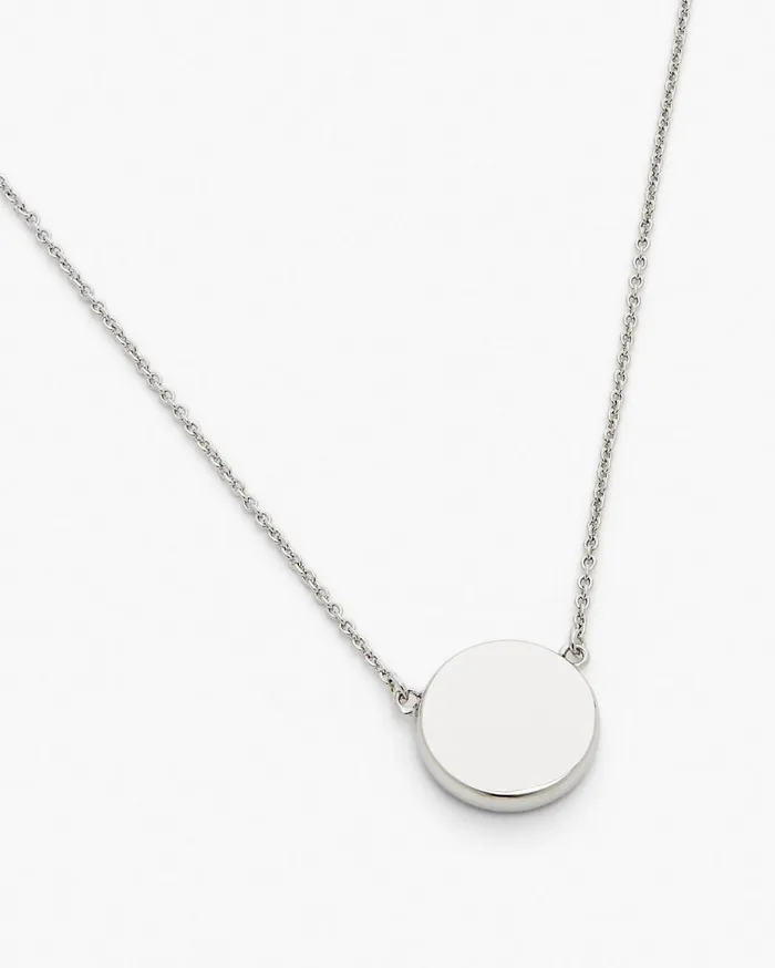 Marc Jacobs Necklaces The Button Pendant Necklace Silverblack 8211 Women