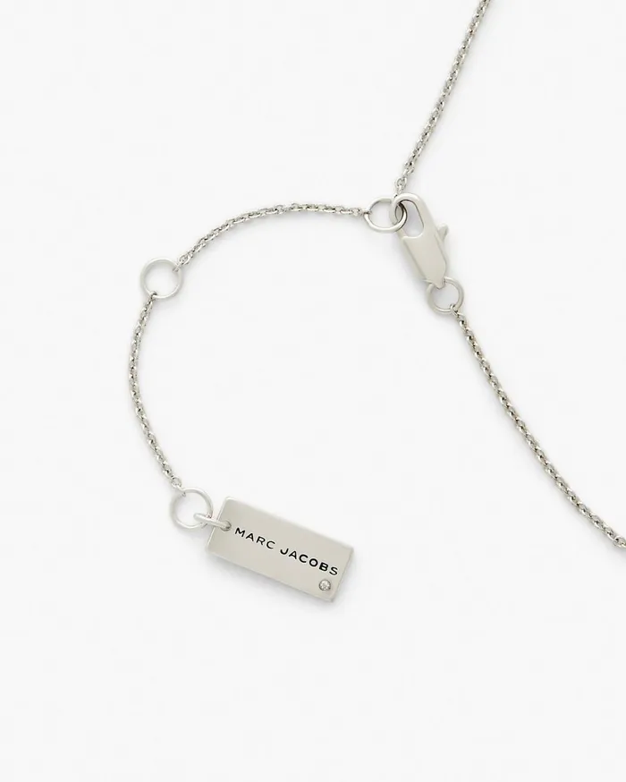 Marc Jacobs Necklaces The Button Pendant Necklace Silverblack 8211 Women