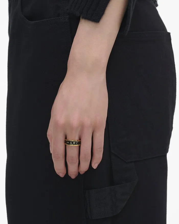 Marc Jacobs Rings Enamel Ring Goldblack 8211 Women