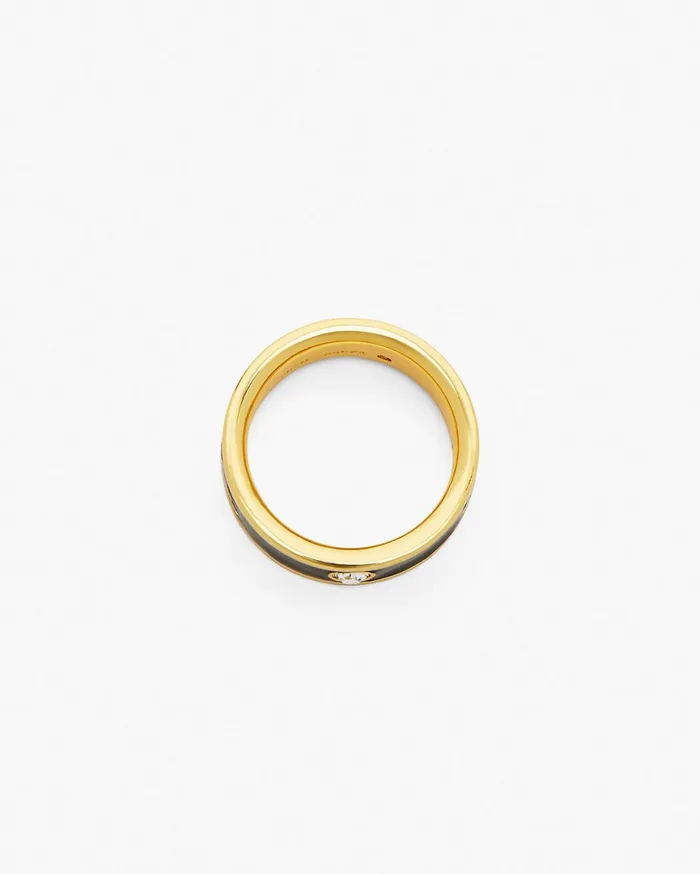 Marc Jacobs Rings Enamel Ring Goldblack 8211 Women