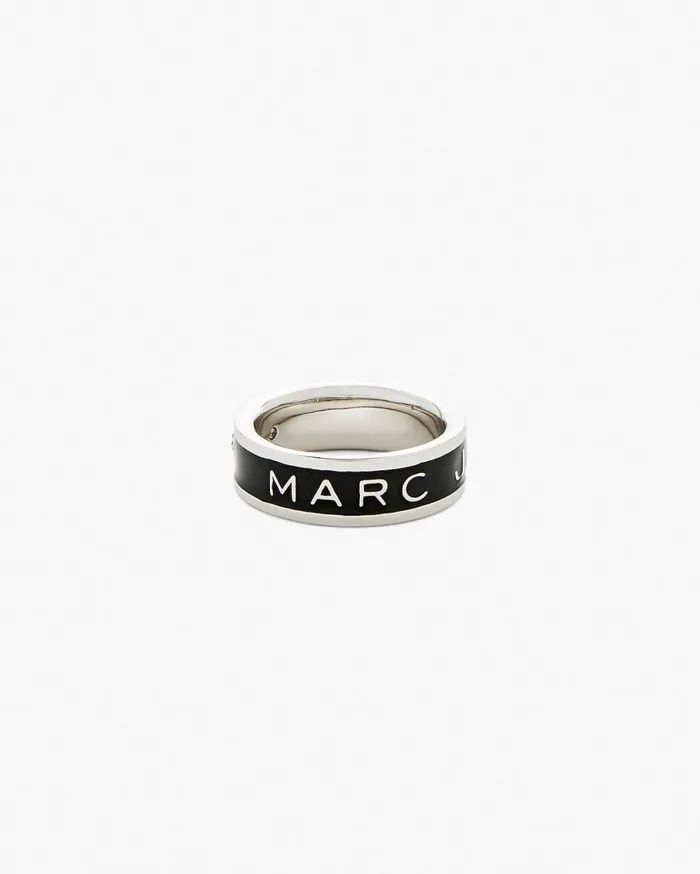 Marc Jacobs Rings Enamel Ring Silverblack 8211 Women