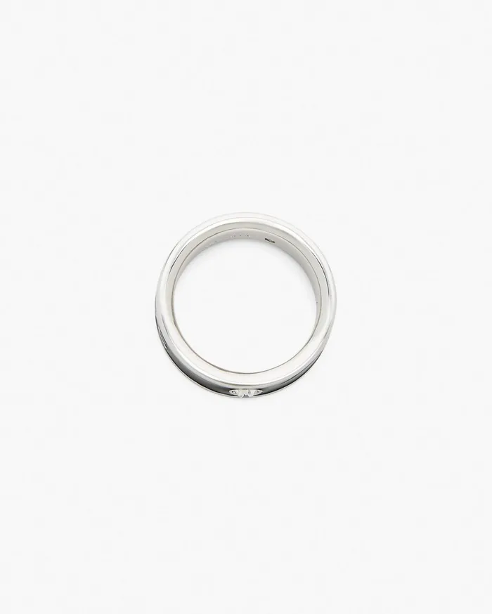 Marc Jacobs Rings Enamel Ring Silverblack 8211 Women