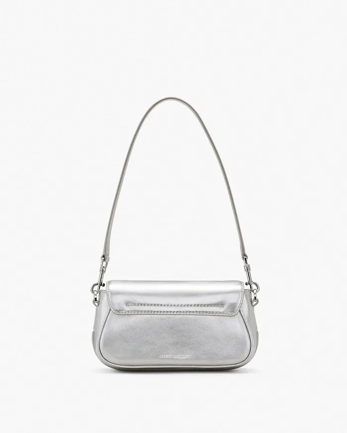 Marc Jacobs Shoulder Bags The Metallic Leather Clover Shoulder Bag Silver 8211 Women