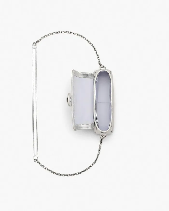 Marc Jacobs Shoulder Bags The Metallic Leather Clover Shoulder Bag Silver 8211 Women