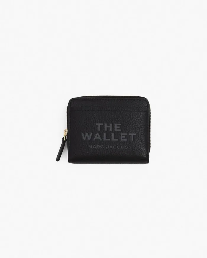 Marc Jacobs Small Wallets The Leather Mini Compact Wallet Black 8211 Women